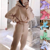 Casual Fitness Sportswear  Sexy Long Sleeve Hoodie  Jogging Suits For Women 2 Piece Sweatsuits Tracksuits