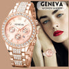 Wrist Watch For Women Women Classic Stainless Steel Crystal Quartz Round Analog