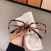 Anti-blue Light Glasses Frame Vintage Large Square Eyeglasses Blocking Blue-ray Oversized Spectacles Frames for  Men Women .