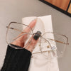 Anti-blue Light Glasses Frame Vintage Large Square Eyeglasses Blocking Blue-ray Oversized Spectacles Frames for  Men Women .