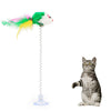 Cat Teaser Toy: 1pc Feather Wand With Bell Mouse - Colorful Pet Supplies
