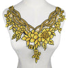 Exquisite 3D Embroidered Yellow Rose Flower Venice Lace Applique - Enhance Your Sewing Projects with Stunning Neckline Collar Accessories