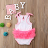 Flamingo Flower Bow Romper - Adorable Newborn Baby Girl Beachwear Outfit.