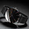CHIC DRESS HOUSE Men's Fashion Ultra Thin Watches Simple Men Business Stainless Steel Mesh Belt Quartz Watch