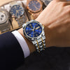 Stainless Steel Quartz Men's Watch & Luxury Design with Waterproof Luminous Features