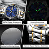Stainless Steel Quartz Men's Watch & Luxury Design with Waterproof Luminous Features
