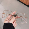 Anti-blue Light Glasses Frame Vintage Large Square Eyeglasses Blocking Blue-ray Oversized Spectacles Frames for  Men Women .