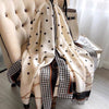 Women Silk Winter Scarf | Luxury Design Print Lady Beach Shawl Scarves