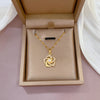 Rotating Flower Necklace-Light Luxury Full Diamond Micro Inlaid Zircon Pearl