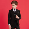 Black  Wedding Suit Kids Formal Blazer Clothing Set Gentleman Children Day Graduation Chorus Performance Dress Costume