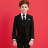 Black  Wedding Suit Kids Formal Blazer Clothing Set Gentleman Children Day Graduation Chorus Performance Dress Costume