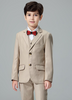 Nimble 2023 Spring Autumn Formal Suit for Boy Children Party Host Wedding Costume Coat Vest Pants 3Pcs Khaki Wholesale Clothing