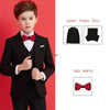 Black  Wedding Suit Kids Formal Blazer Clothing Set Gentleman Children Day Graduation Chorus Performance Dress Costume