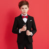 Black  Wedding Suit Kids Formal Blazer Clothing Set Gentleman Children Day Graduation Chorus Performance Dress Costume