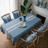 Tablecloth Rustic Blue Table Cotton Floral Linen Inch Classic Oval Fabric Cloth Tablecloths Rectangle