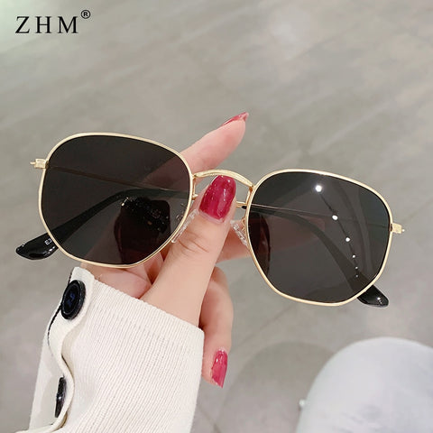 Chic Dress House Sunglasses Men Square Metal Frame Sunglasses Pilot Mirror Classic Retro Sun Glasses Women Luxury Summer  Eyewear-2022 Vintage