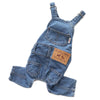 Blue Jeans Dog Jumpsuit-Summer Romper for Chihuahua, Pitbull, and More - Stylish Canine Costume