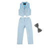 Young Gentlemen's Candy-Colored Waistcoat Set: A Dapper Choice for Kids' Formal Wedding Attire, Featuring a Bowtie, Shirt, Vest, and Pants