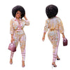 Rock Style Famous Suit Lady Outfits-New African Elastic Bazin Baggy Pants-2 Piece Sets.