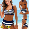 Chic Striped Print Bikini Set: Embrace Summer in Style with this Sexy Two-Piece Swimwear Ensemble for Women